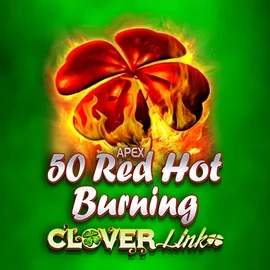 50 Red Hot Burning Clover Links logo – Slots by Novomatic at Koning Bet