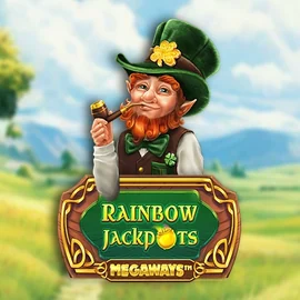 Rainbow Jackpots Megaways slot logo by Red Tiger Gaming at Koning Bet