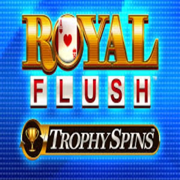 Royal Flush Trophy Spins slot logo by Greentube at Koning Bet